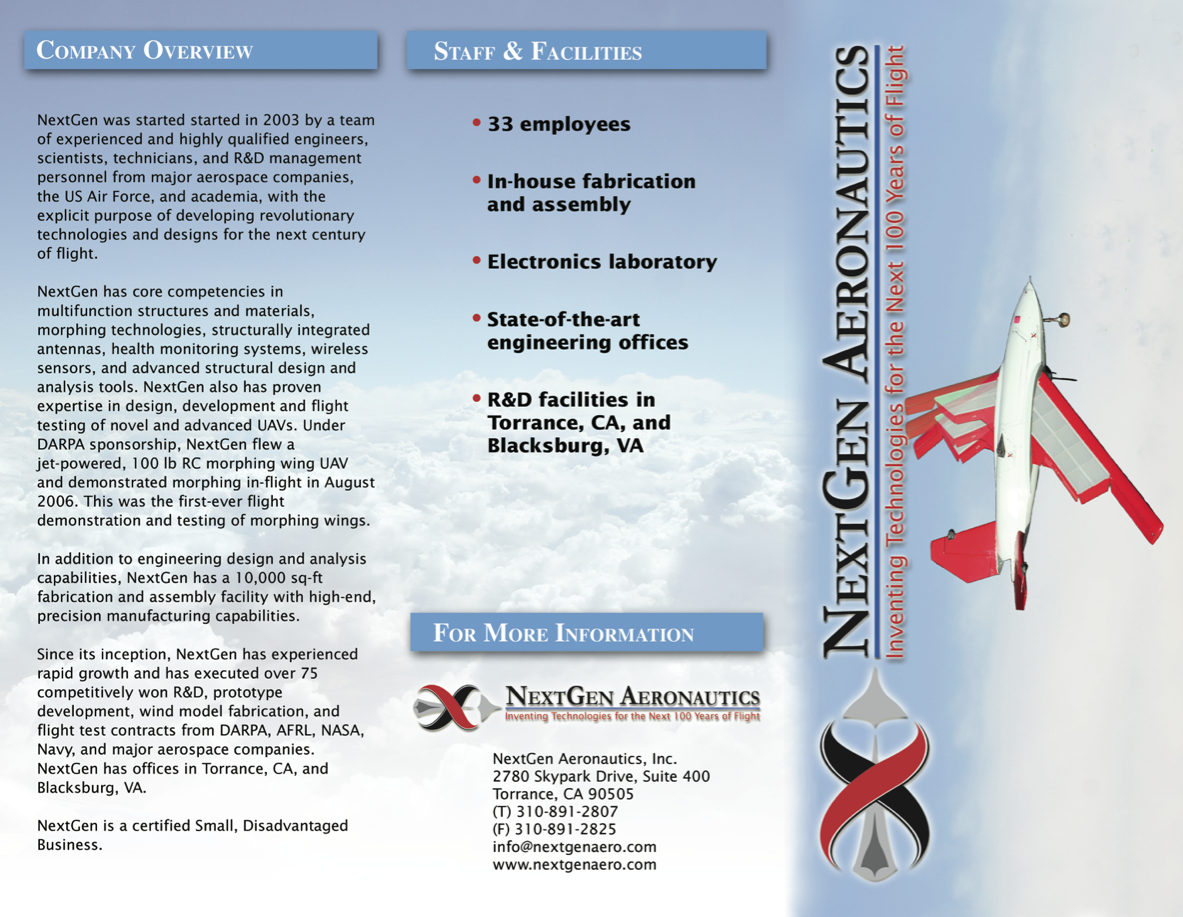 Next Gen Aero Brochure